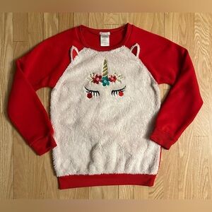 Forever Me Christmas Unicorn Sweatshirt “Ugly Christmas Sweater“ Youth Sz 10/12